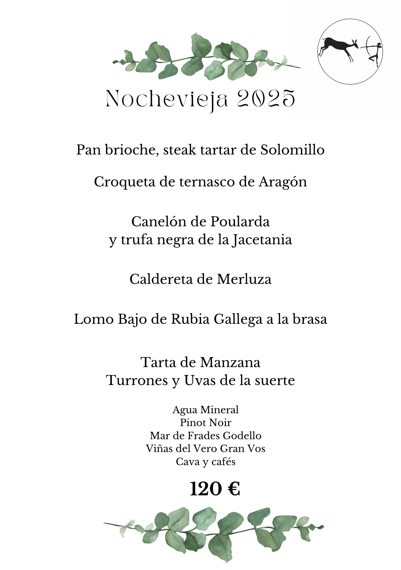 Menú de Fin de Año Restaurante Cobarcho Jaca 2025